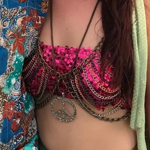 Rave chain bra